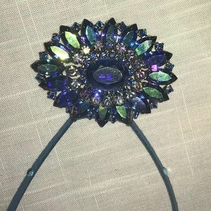 Turquoise color Swarovski crystal necklace